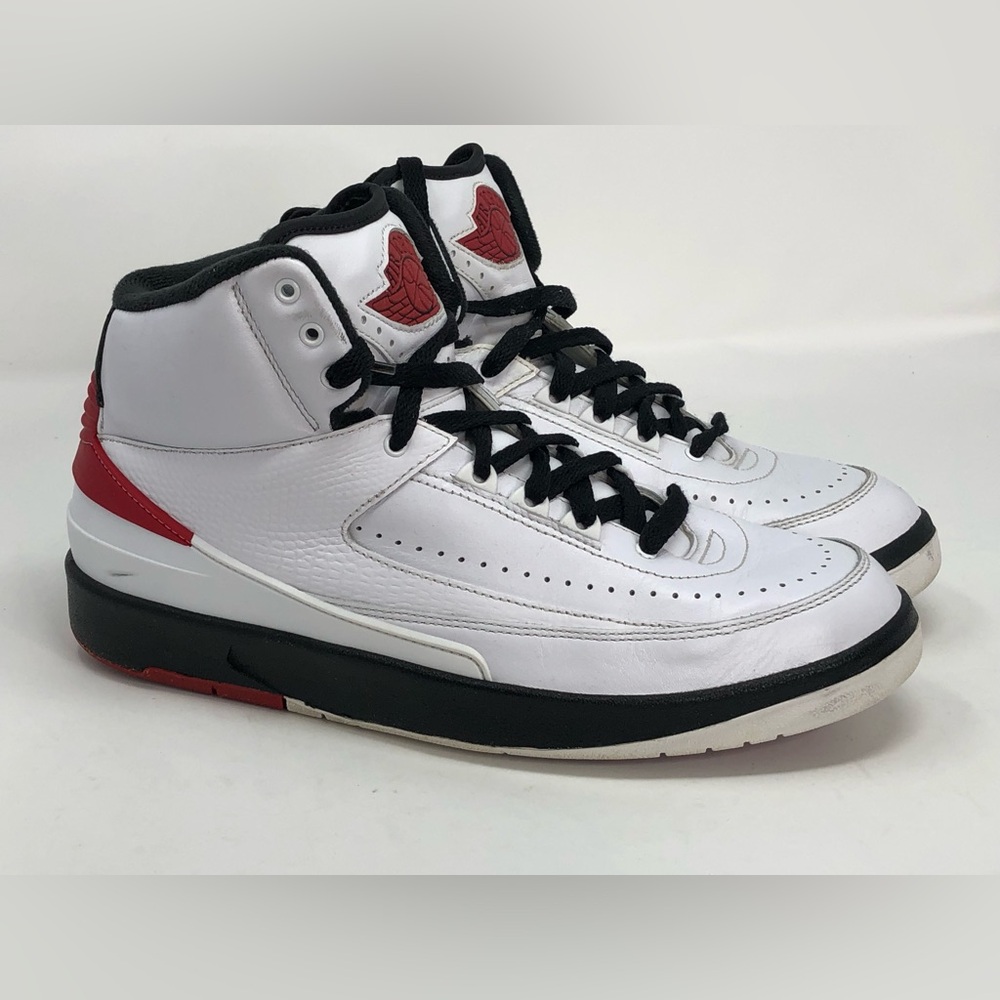 Nike Air Jordan 2 Retro Chicago DX2454-106 White Varsity Red Black- Size 9.5 - Picture 8 of 16